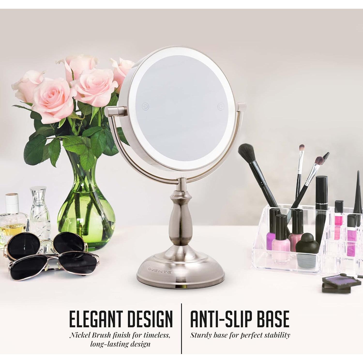 Espejo de Maquillaje OVENTE MPT751BR1X10X 8" Iluminado 1X/10X