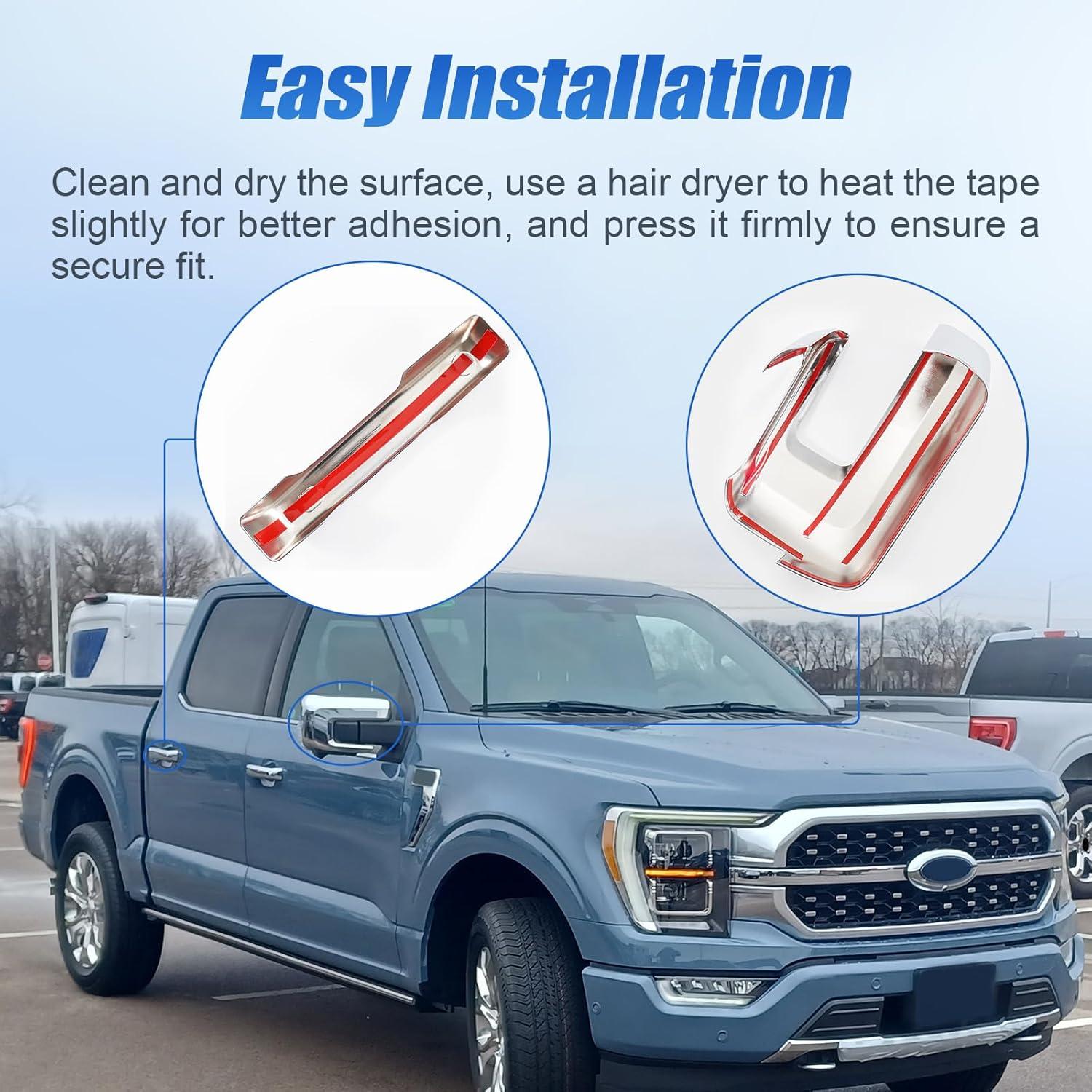 Cubiertas de Espejo y Manija para Ford F150 2021-2025 CRMDF