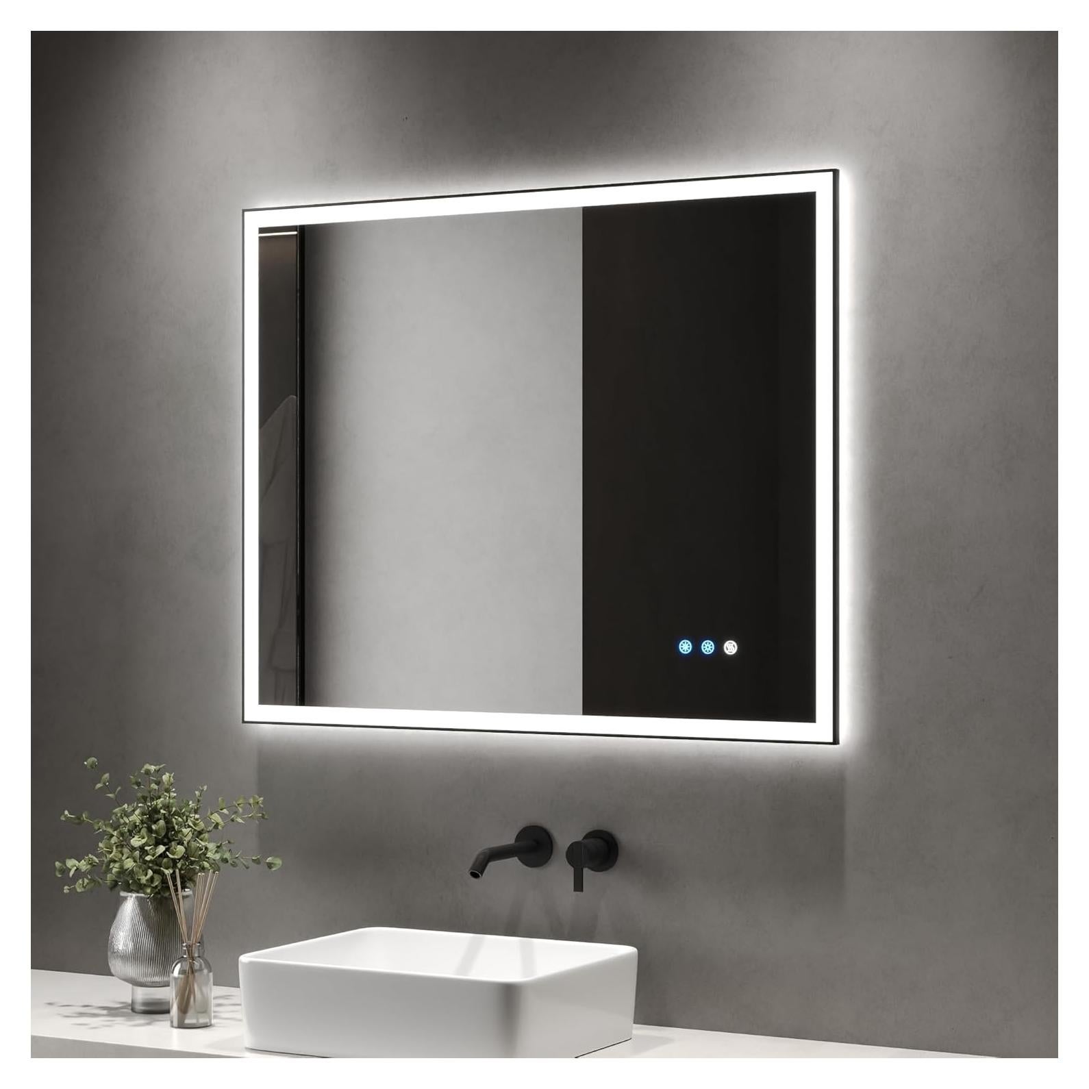 Espejo de Baño LED Deer Valley 101.6x81.3 cm con Anti-vaho