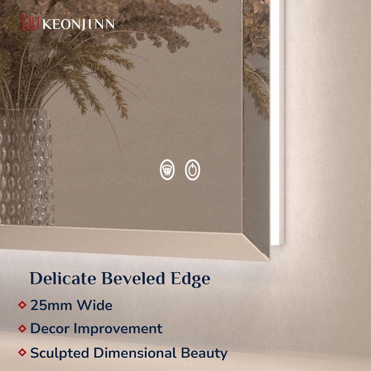 Espejo de Baño LED Keonjinn 76.2x121.9 cm Retroiluminado