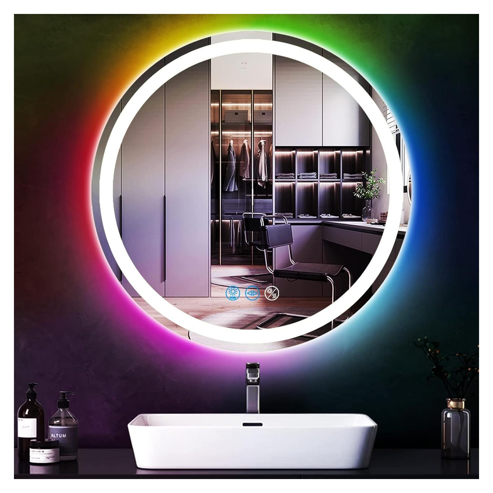 Espejo Redondo LED de Baño THEKLA 50.8 cm RGB Dimerizable