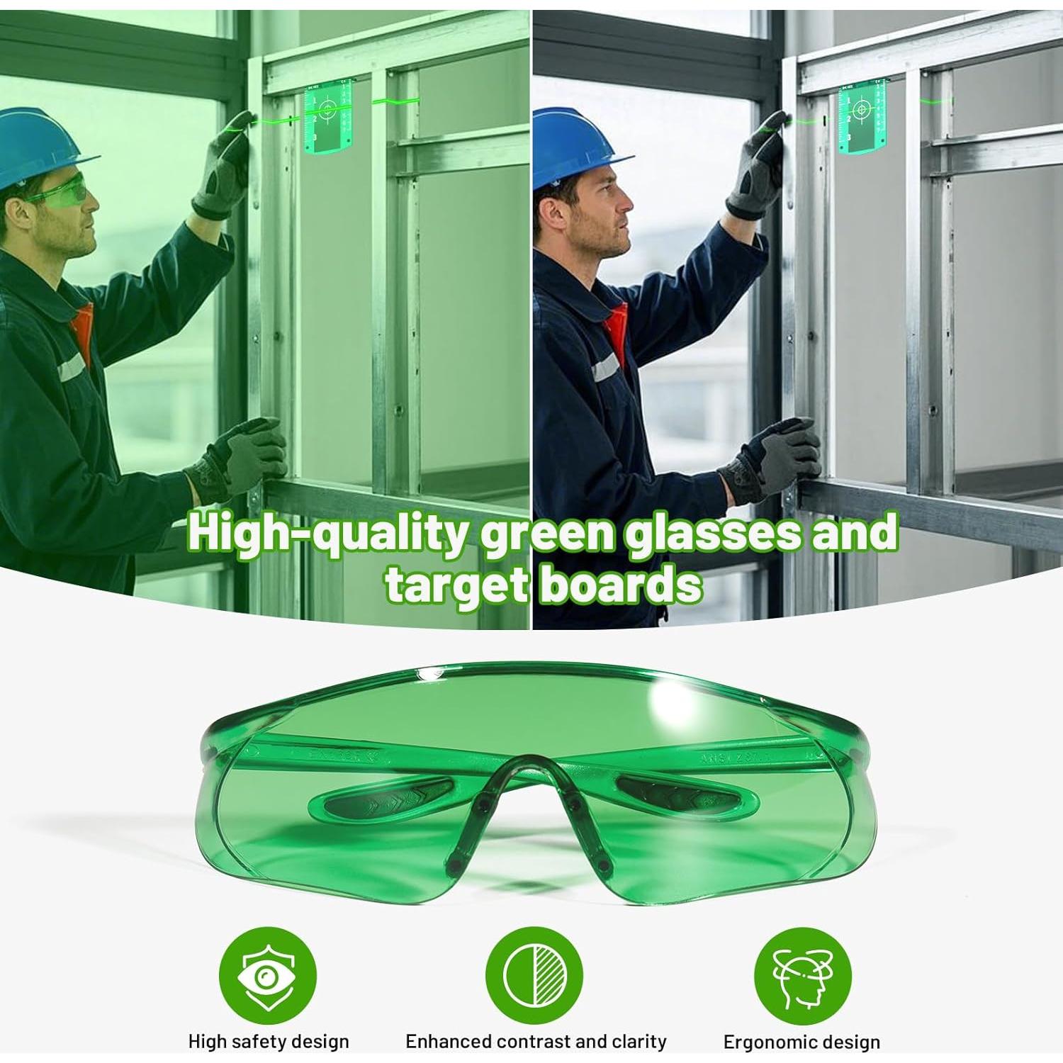 Nivel Láser Huepar HX011G con trípode 152.4cm y modo pulso