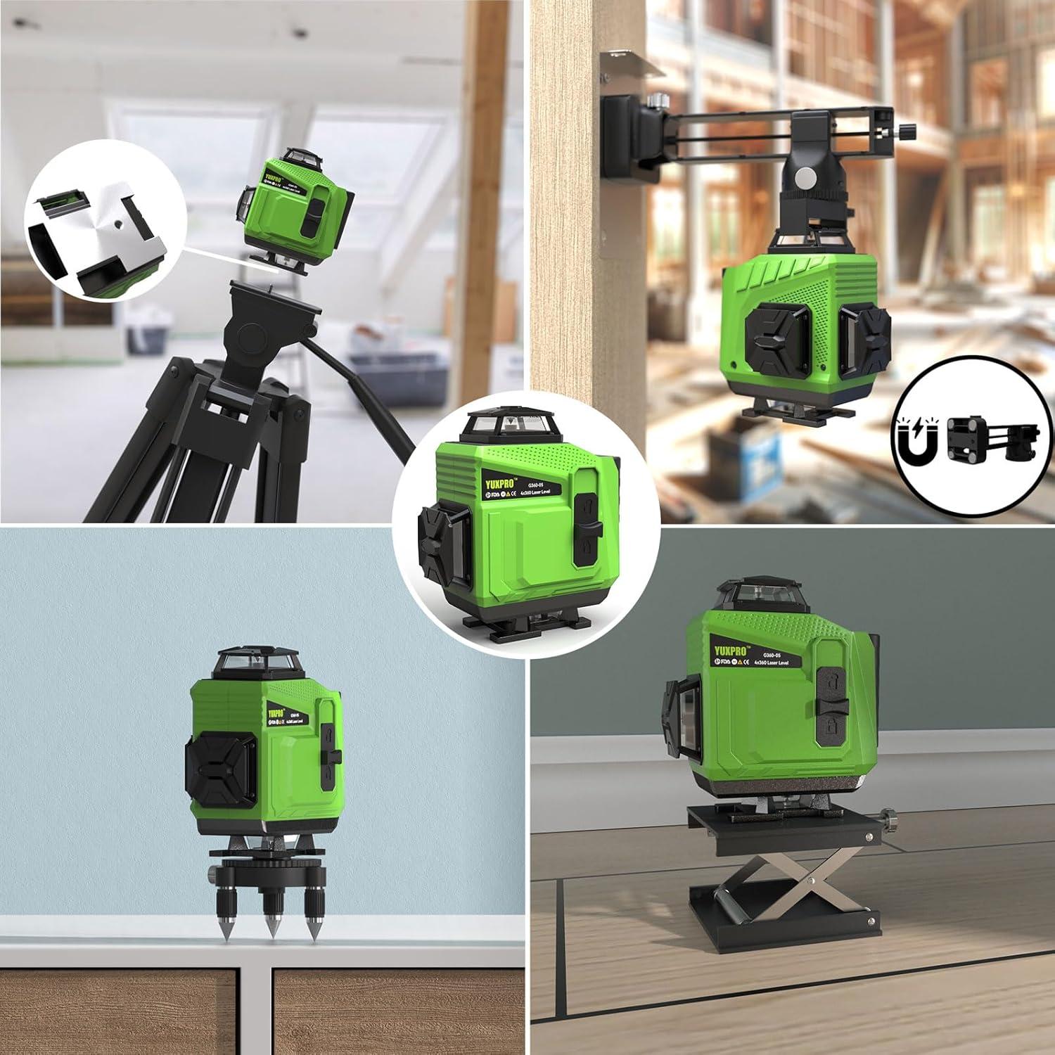 Nivel Láser 360° YUXPRO Autonivelante para Azulejos y Suelos