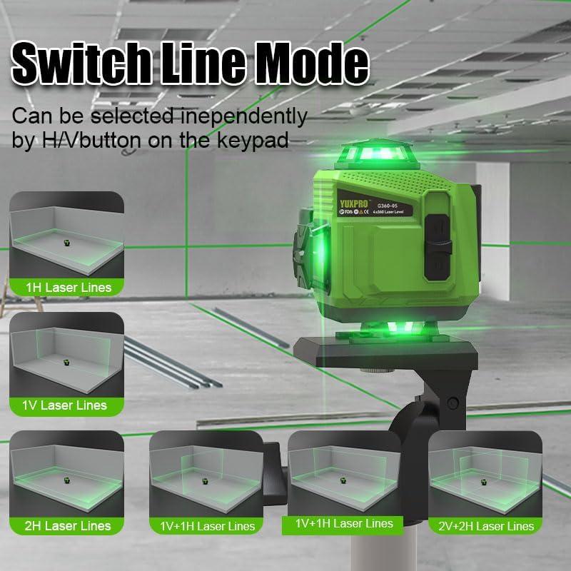 Nivel Láser 360° YUXPRO Autonivelante para Azulejos y Suelos