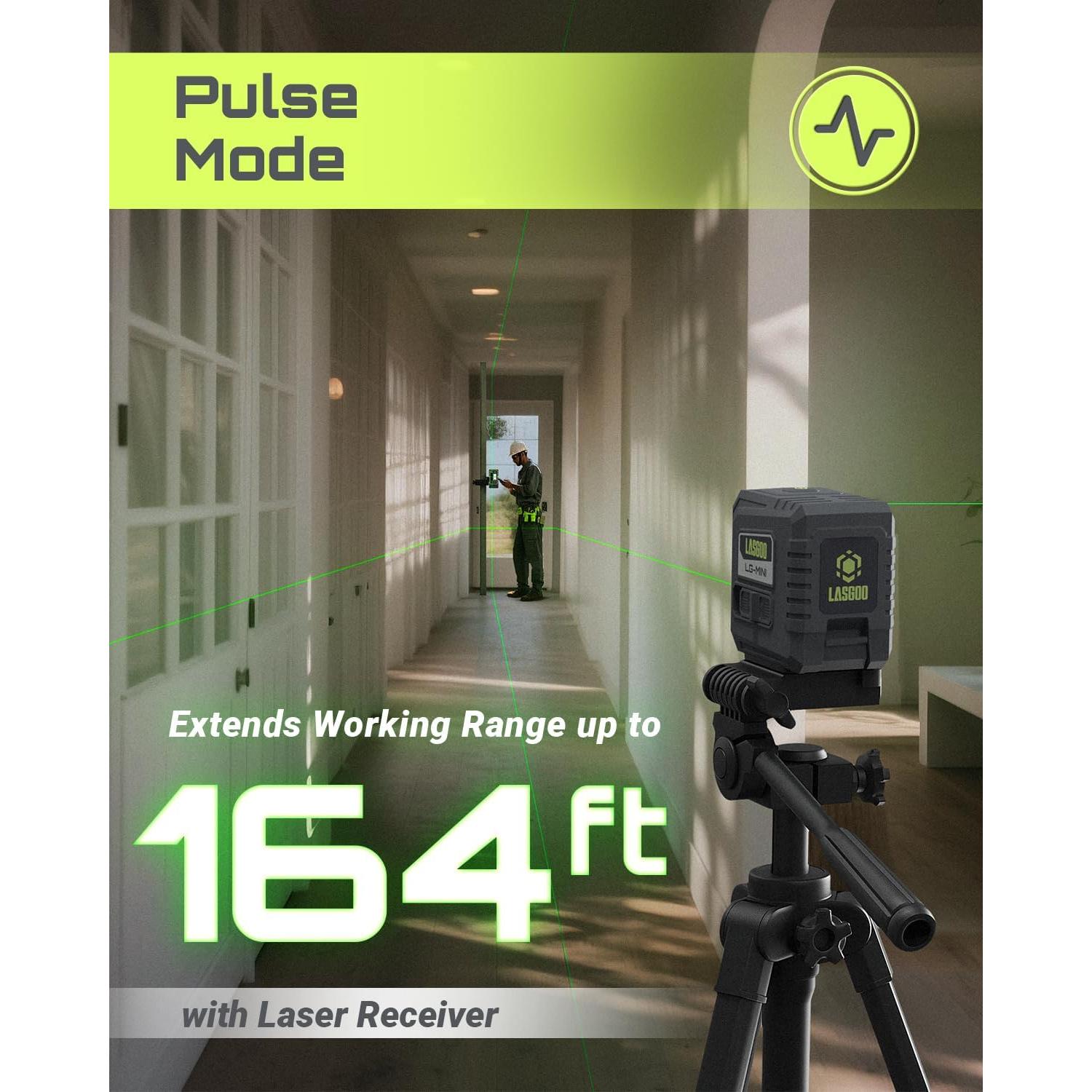 Nivel Láser Verde Autonivelante LASGOO LG-MINI Compacto