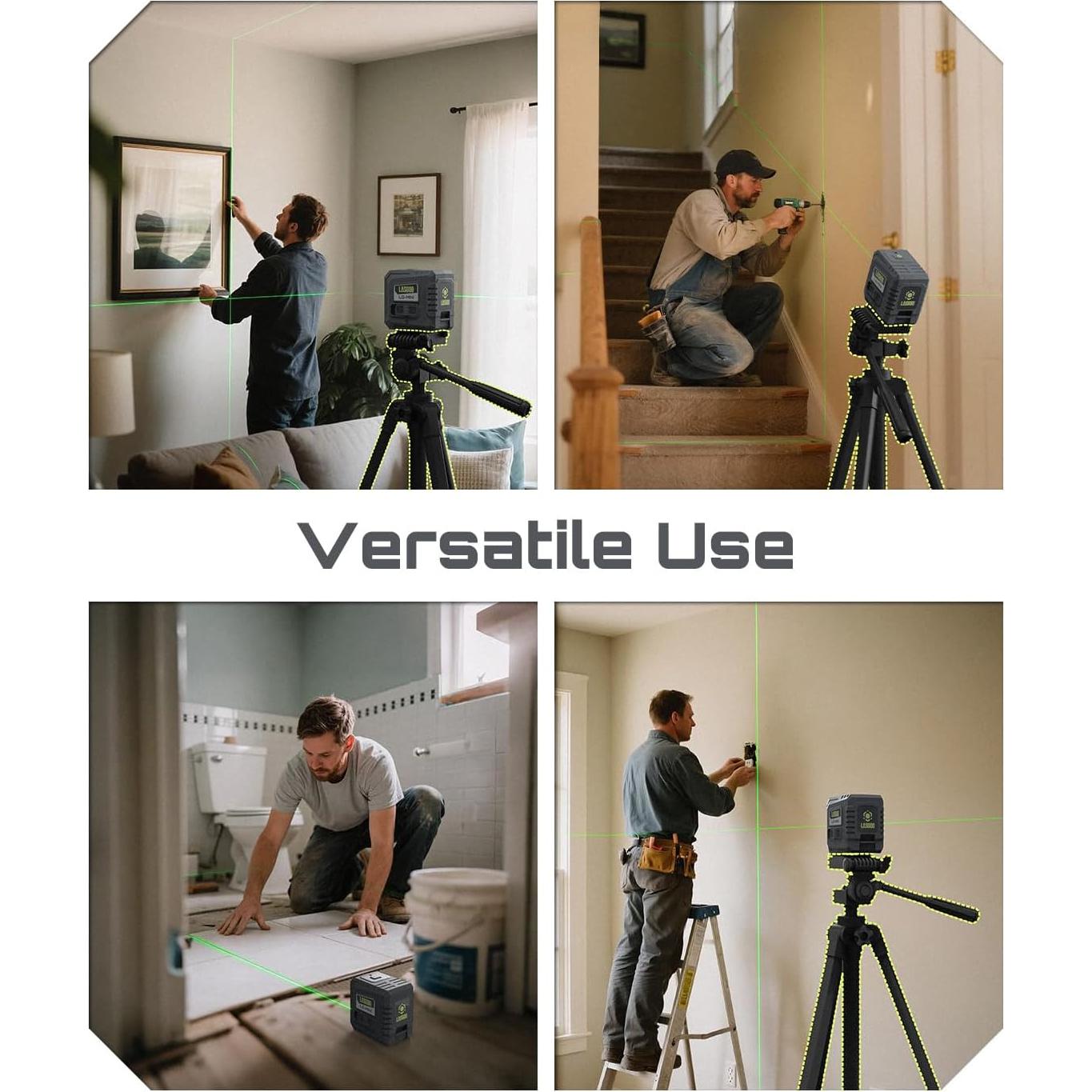 Nivel Láser Verde Autonivelante LASGOO LG-MINI Compacto