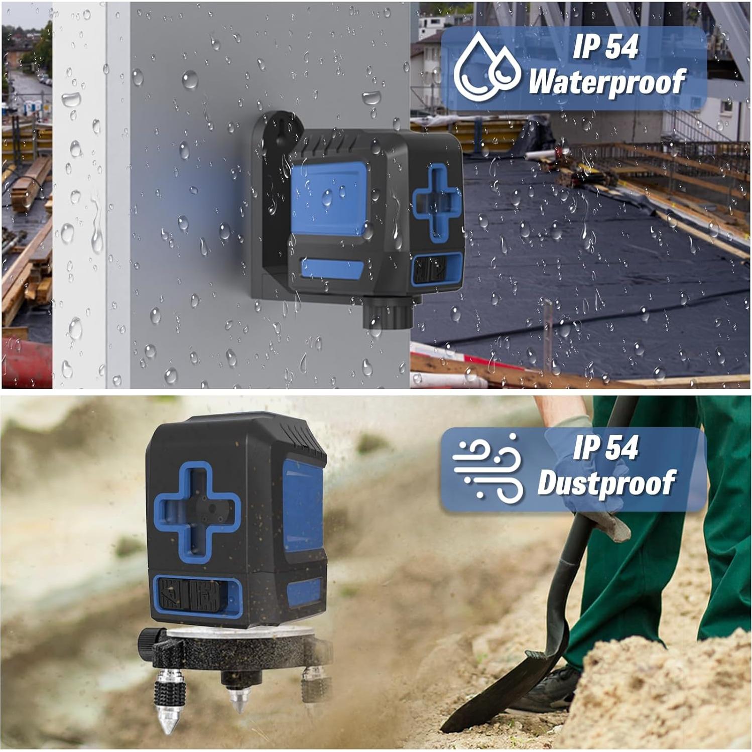 Nivel Láser Verde APOWER T04 30m Autonivelante para Construcción