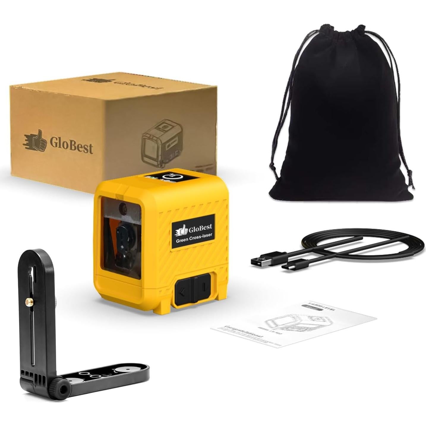 Nivel Láser Verde Autonivelante GloBest con Soporte Magnético