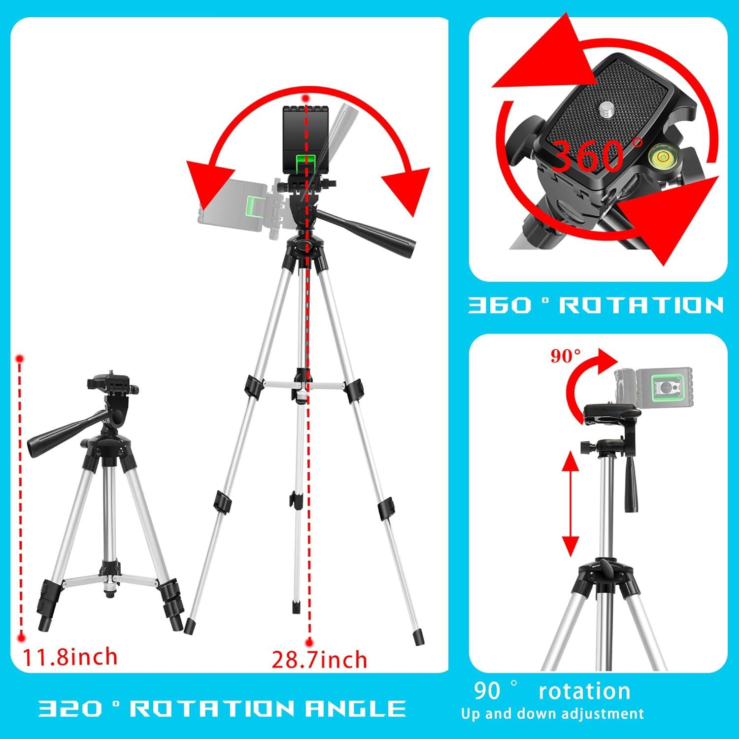 Nivel láser verde FENORGAN con trípode 30m auto nivelación