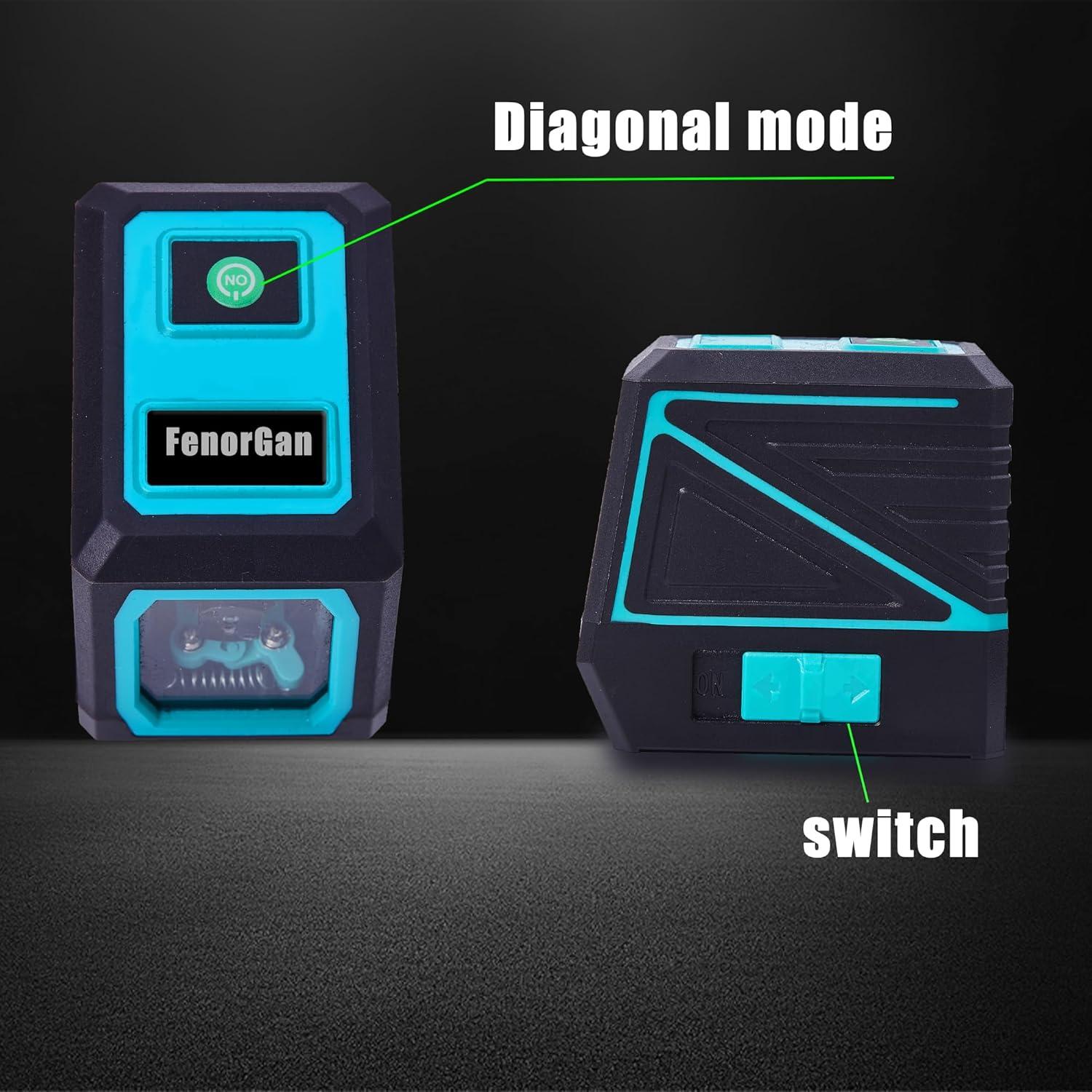 Nivel láser verde FENORGAN con trípode 30m auto nivelación
