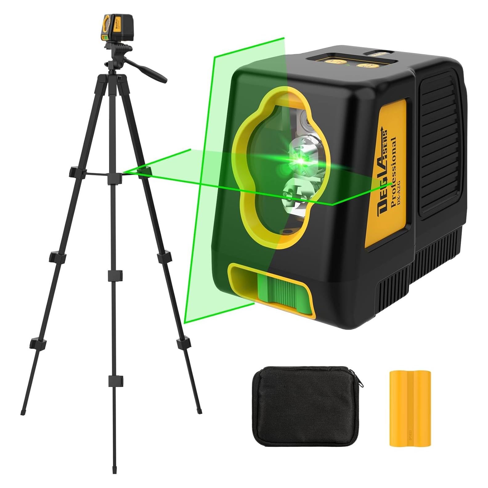 Nivel láser autorregulable DegLasers DX-A2G 30m con trípode