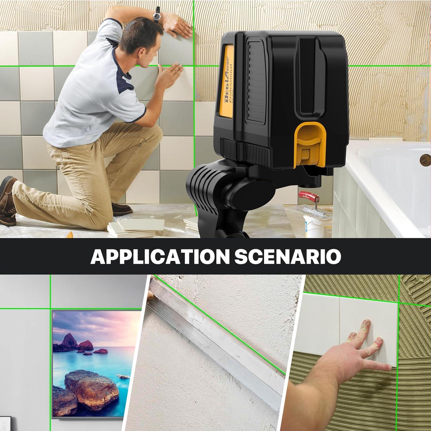 Nivel láser autorregulable DegLasers DX-A2G 30m con trípode