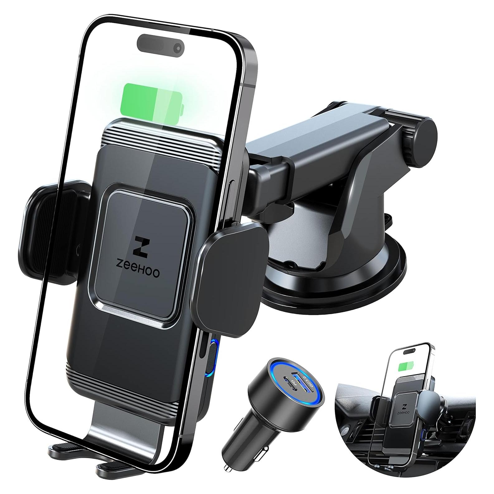 Cargador Inalámbrico para Auto ZeeHoo 15W con Adaptador 45W