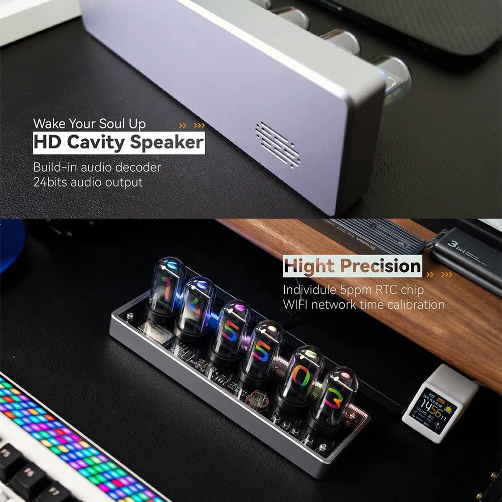 Reloj de Tubo Nixie Aventureros IPS PRO 6 Bits RGB