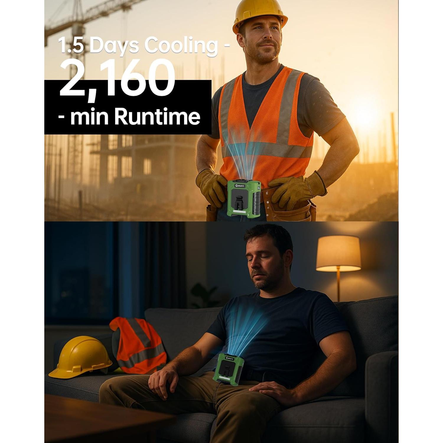 Ventilador de Cintura Portátil CHARMP GY009 10000mAh 35H 6 Velocidades