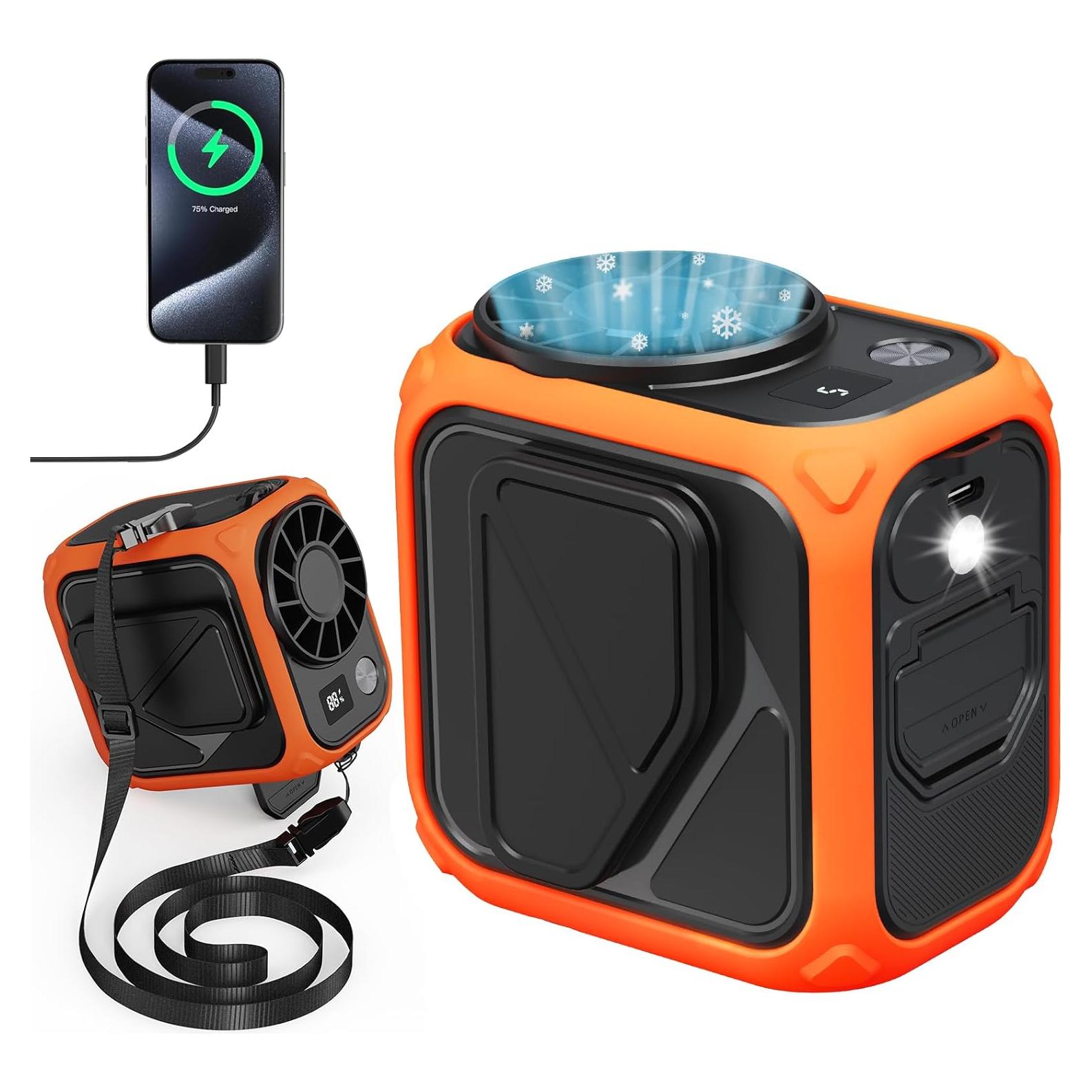 Ventilador Portátil de Cintura YISKDE JF002 10000mAh 5 Velocidades