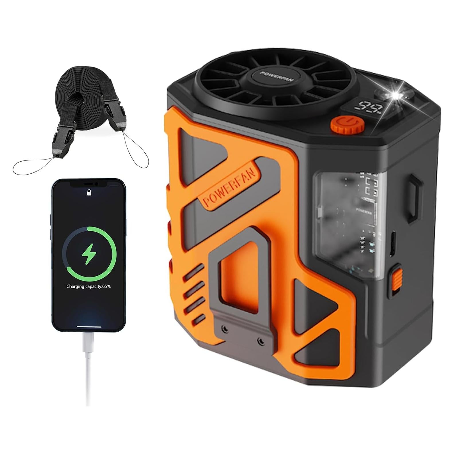 Ventilador de Cintura Portátil Houscly 10000mAh 10 Velocidades