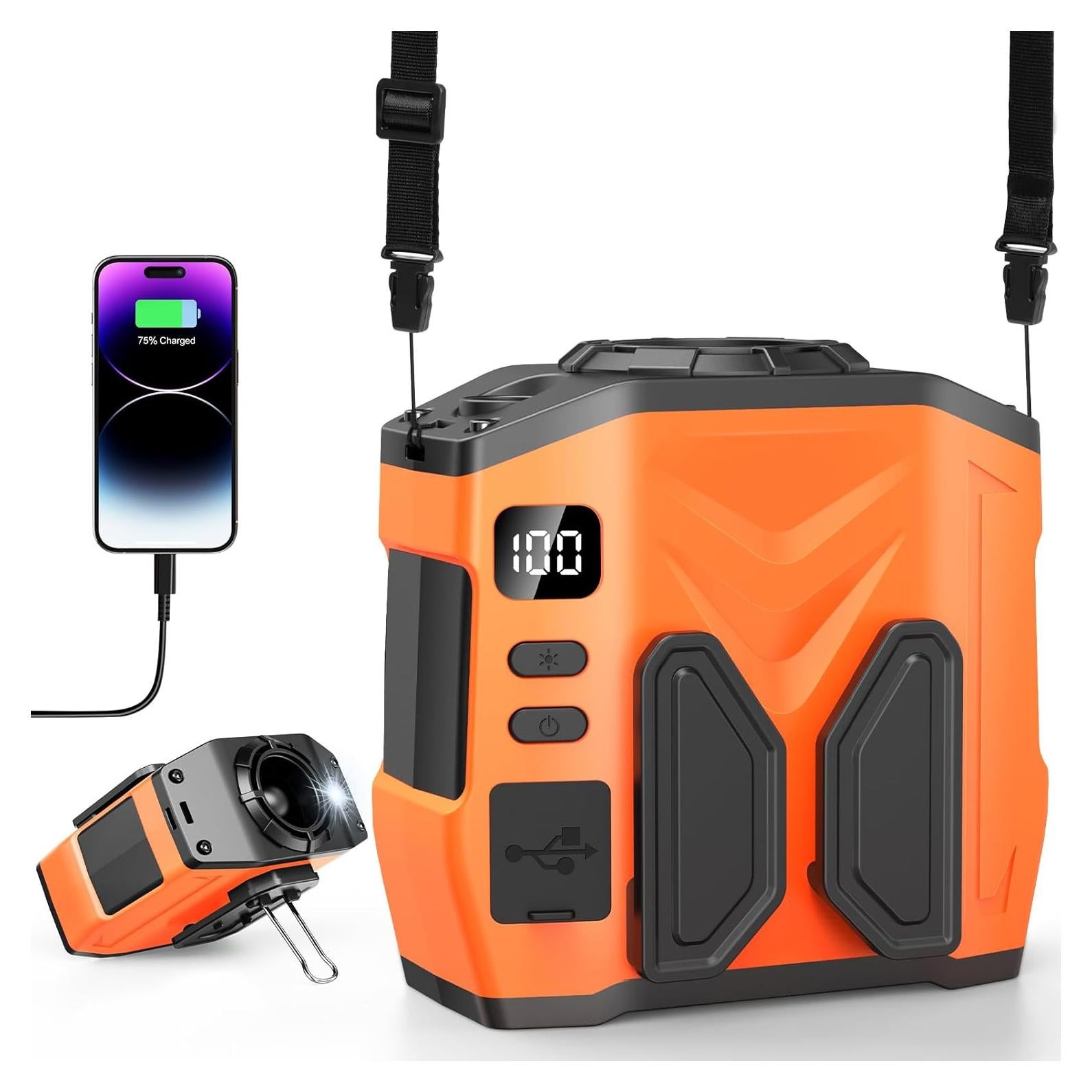 Ventilador Personal Portátil OCOHW 10000mAh 5 Velocidades