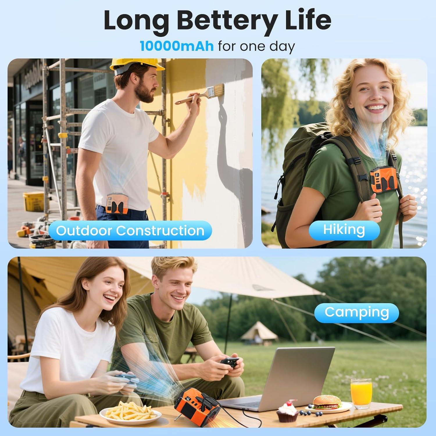 Ventilador Personal Portátil OCOHW 10000mAh 5 Velocidades