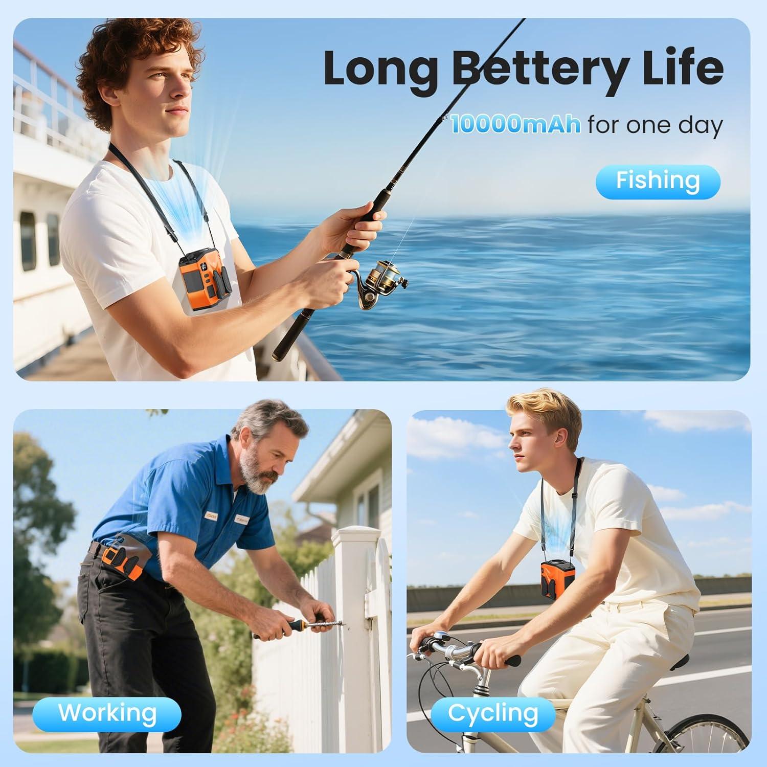 Ventilador Personal Portátil OCOHW 10000mAh 5 Velocidades