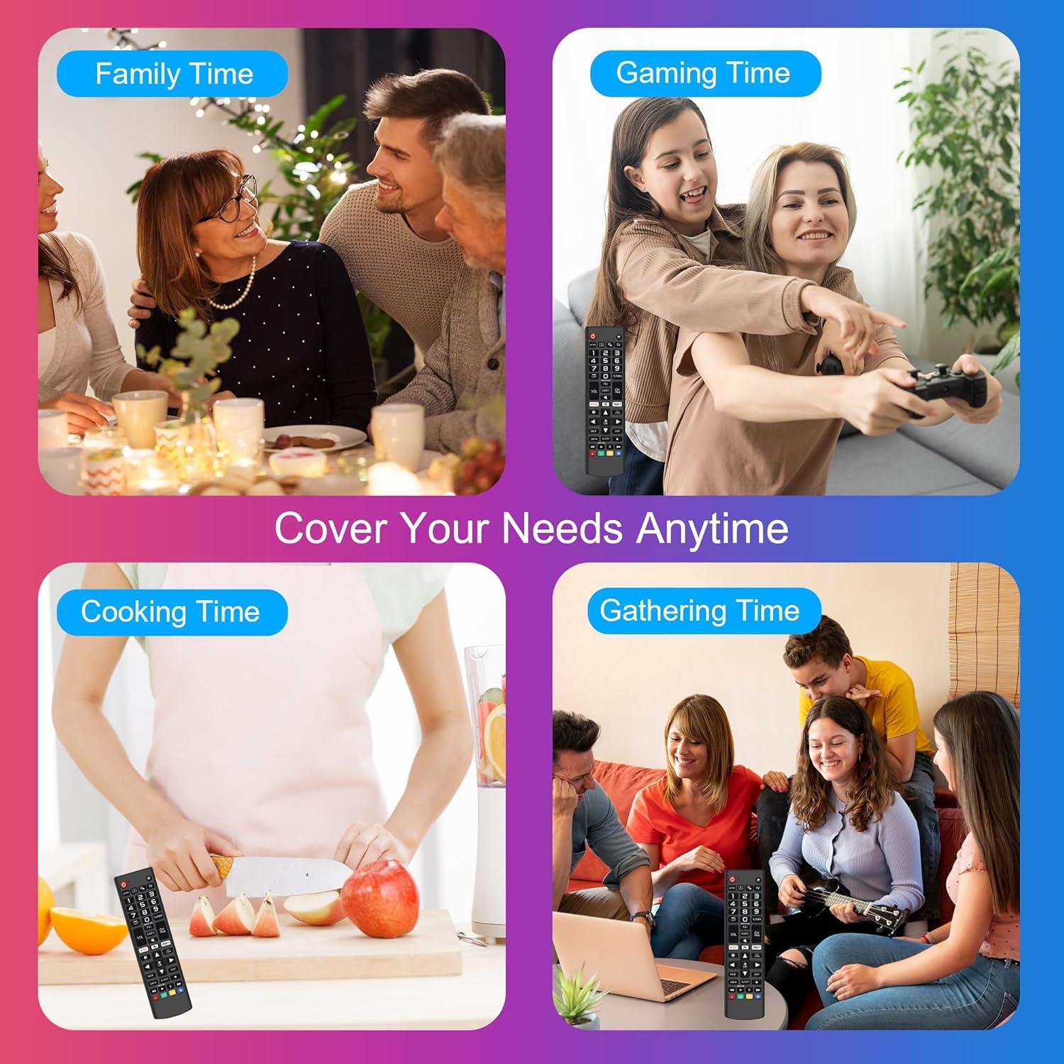 Replacement Remote Control for LG TV Remote AKB75095307 Universal for LG Smart TV Remote Compatible with All Models LCD LED OLED 3D HDTV Smart TVs with Netflix Prime Video Shortcut Buttons