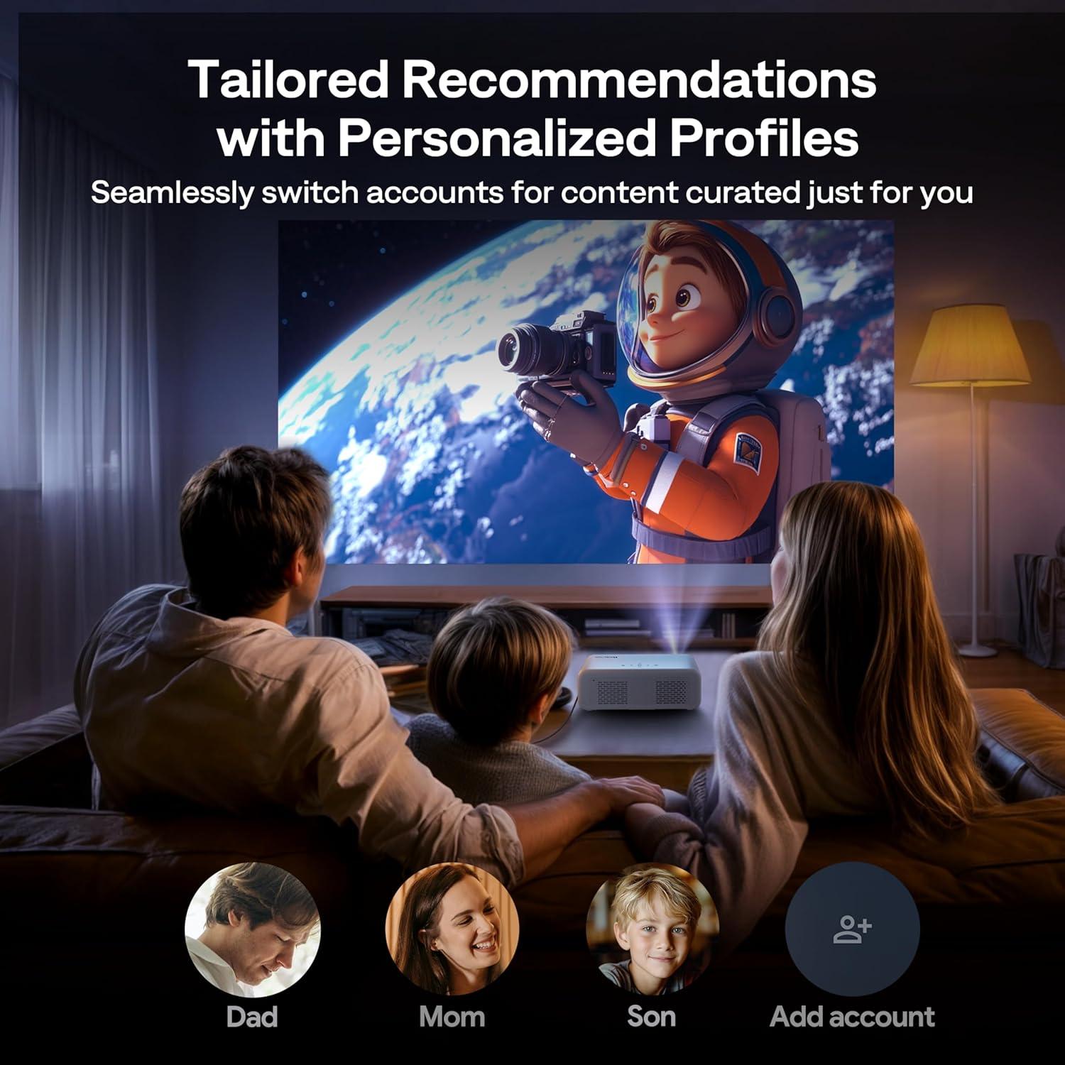 Proyector Inteligente Aurzen EAZZE D1G 4K con Google TV y Bluetooth