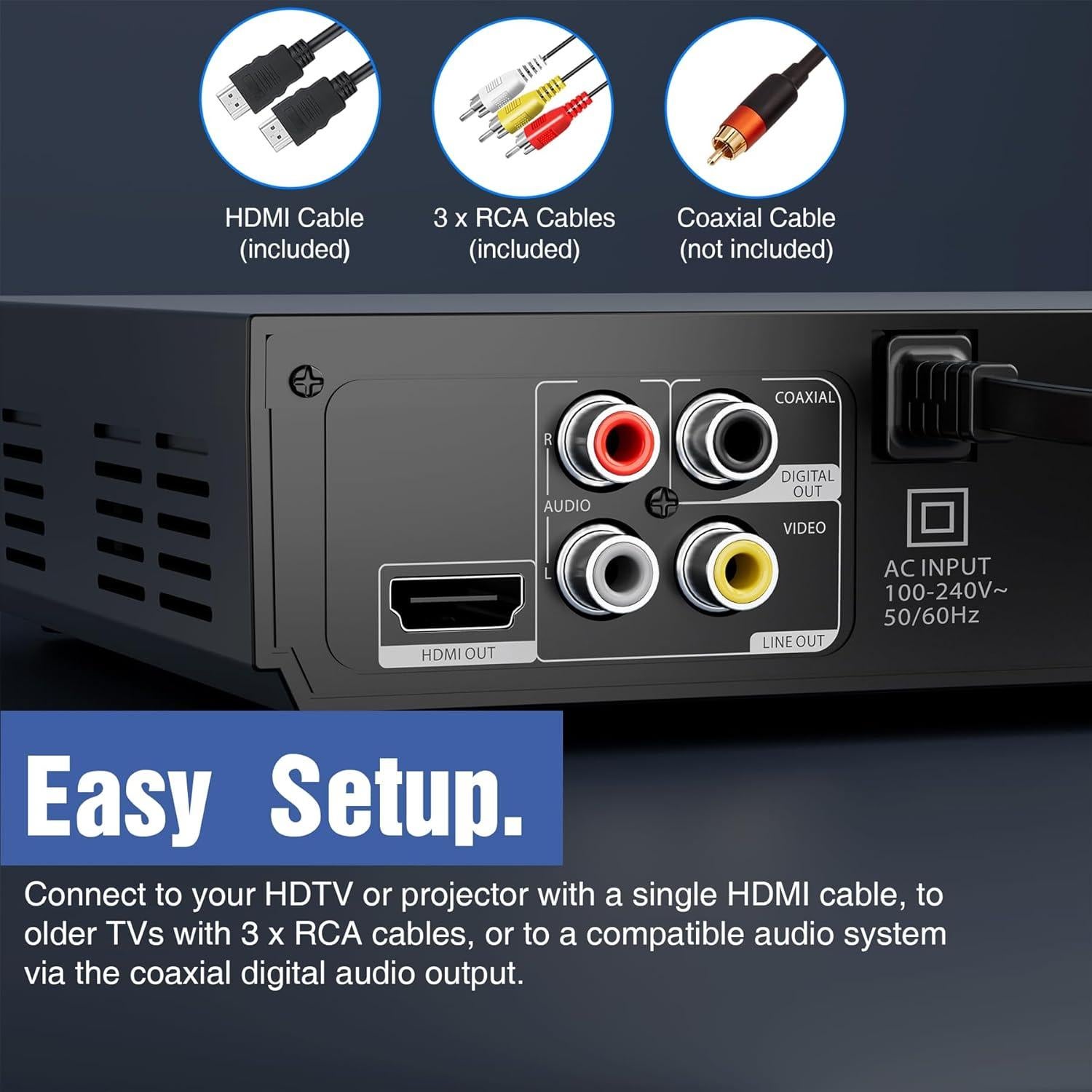 Reproductor de DVD Nodrax FPX-350 HDMI 1080p Multi-Formato