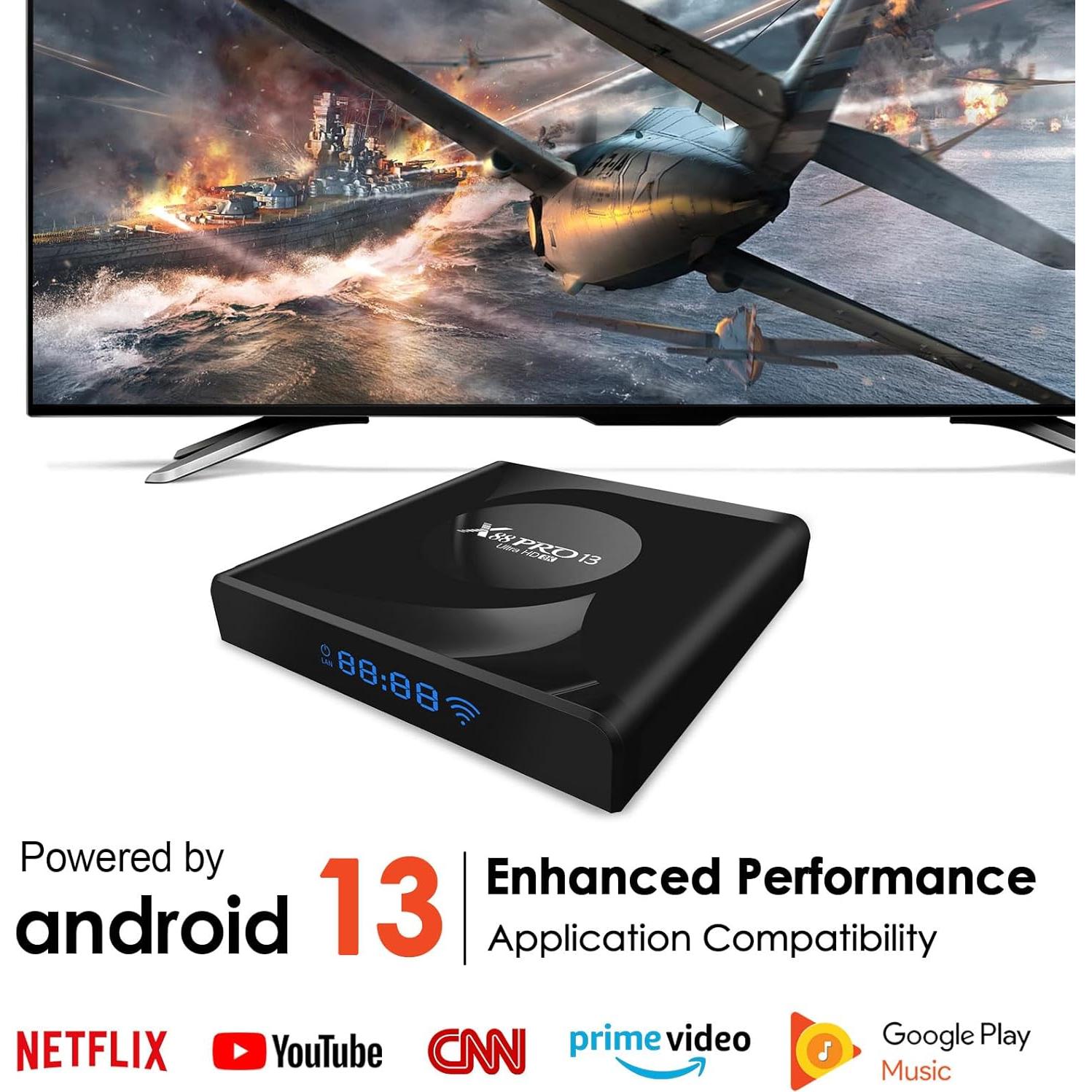 Caja Android TV 13.0 Upvivi PRO464 4GB RAM 64GB ROM 8K