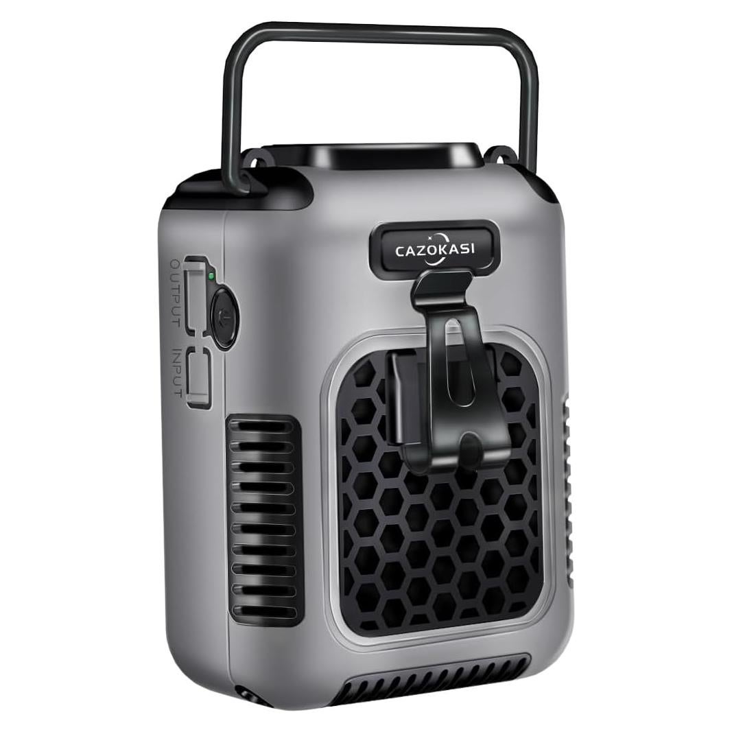 Ventilador Portátil CAZOKASI G60 Clip de Cintura 6000mAh