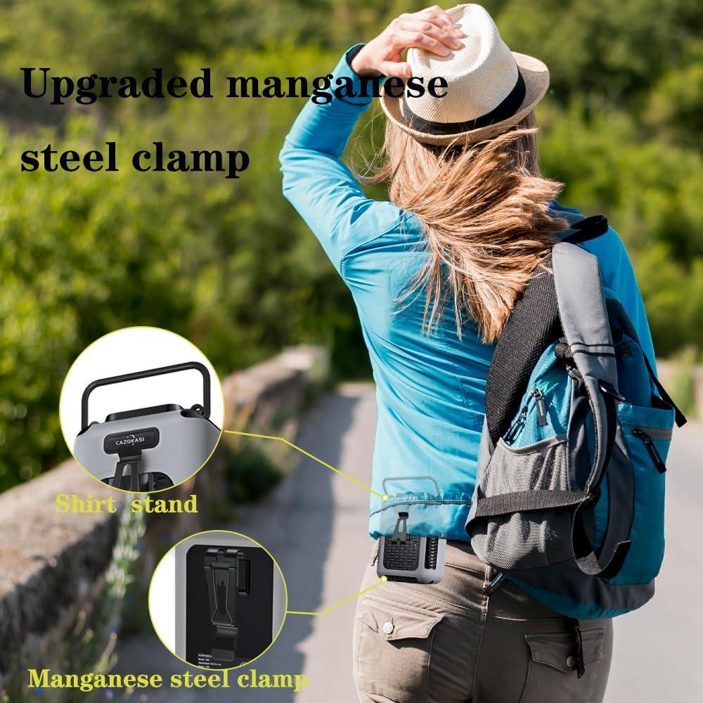 Ventilador Portátil CAZOKASI G60 Clip de Cintura 6000mAh