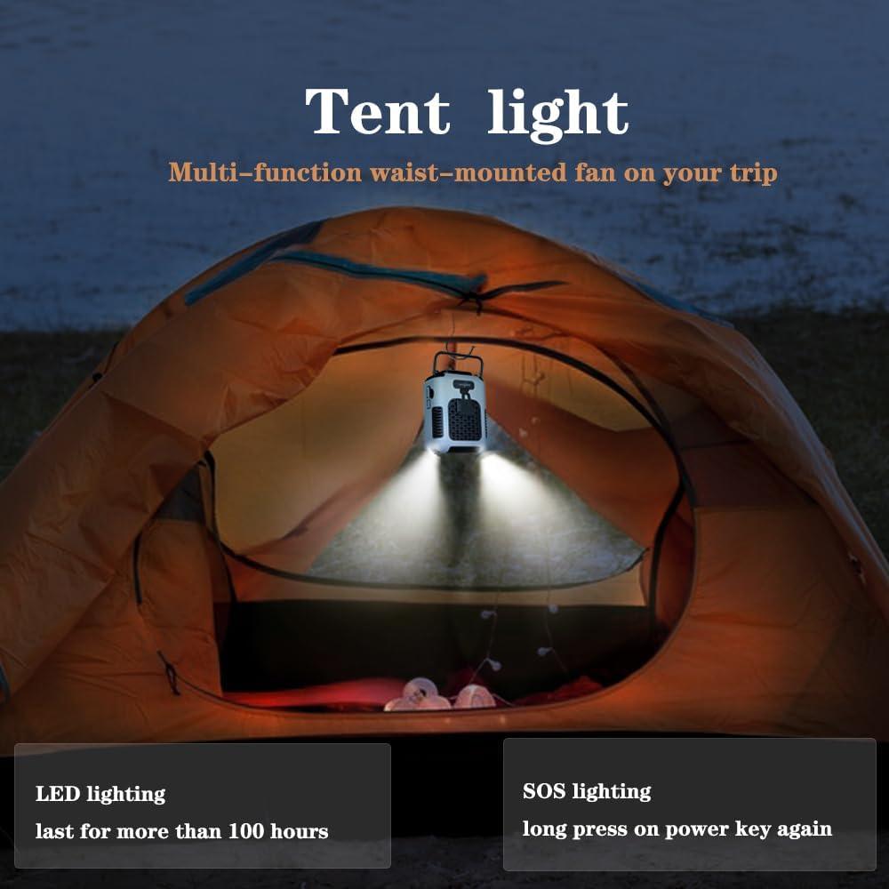 Ventilador Portátil CAZOKASI G60 Clip de Cintura 6000mAh