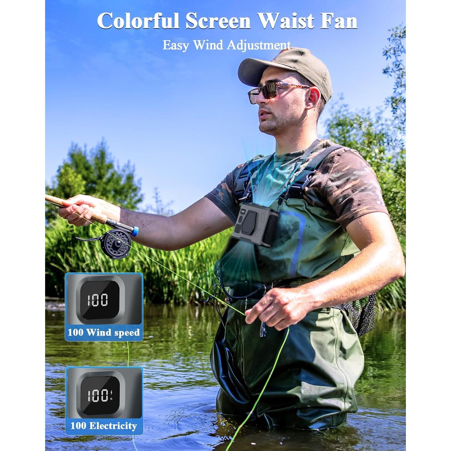 Ventilador Portátil Clip On CAMPERFECT 10000mAh 5 Velocidades