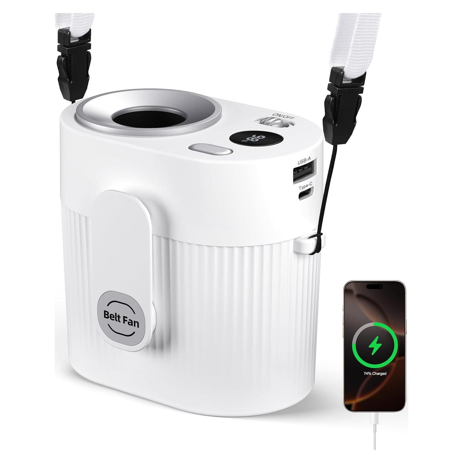 Ventilador de Cintura Portátil CIVPOWER 8000mAh 5 Velocidades