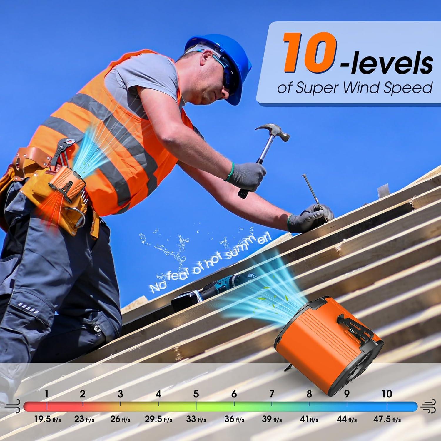 Ventilador Portátil Recargable JINLICTE HY-8072 10 Velocidades