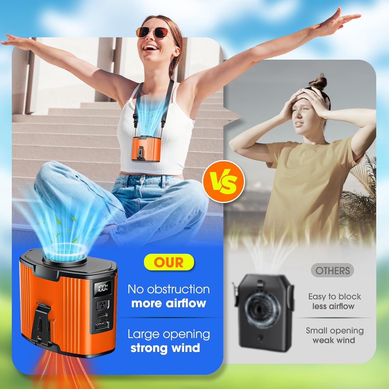 Ventilador Portátil Recargable JINLICTE HY-8072 10 Velocidades