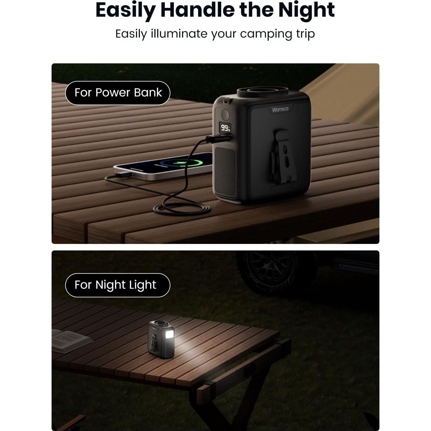 Ventilador de Cintura Portátil Warmco W1, Batería 10000mAh, 4 Velocidades