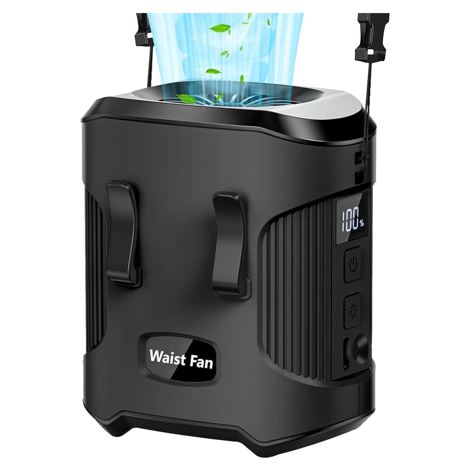 Ventilador Personal de Cintura GOZACA FL-225, 4000mAh, 3 Velocidades