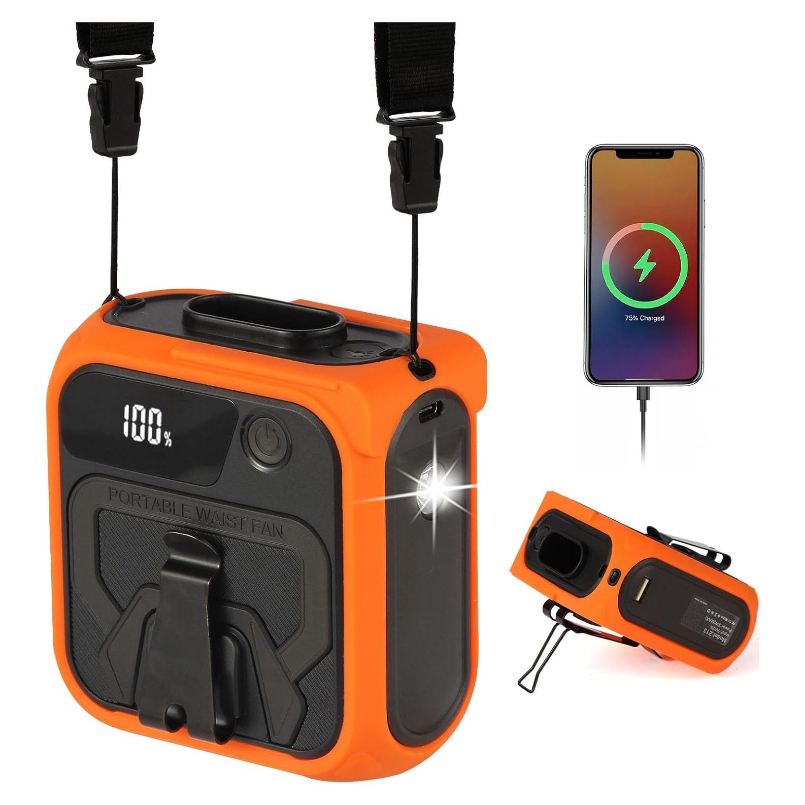 Ventilador de Cintura Portátil Harmnee 10000mAh 5 Velocidades