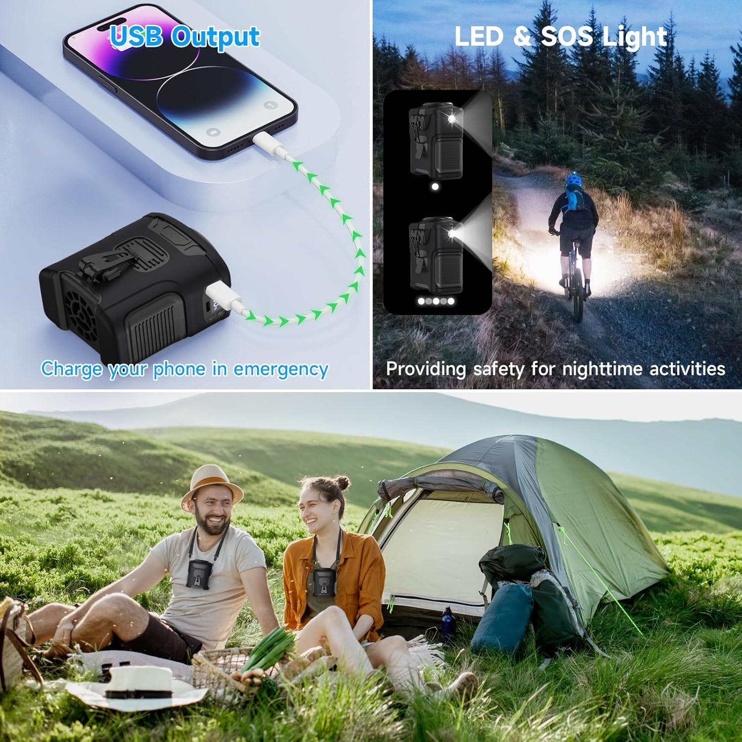 Ventilador de Cintura Portátil Anyrap GY-1, 5 Velocidades 16000 RPM