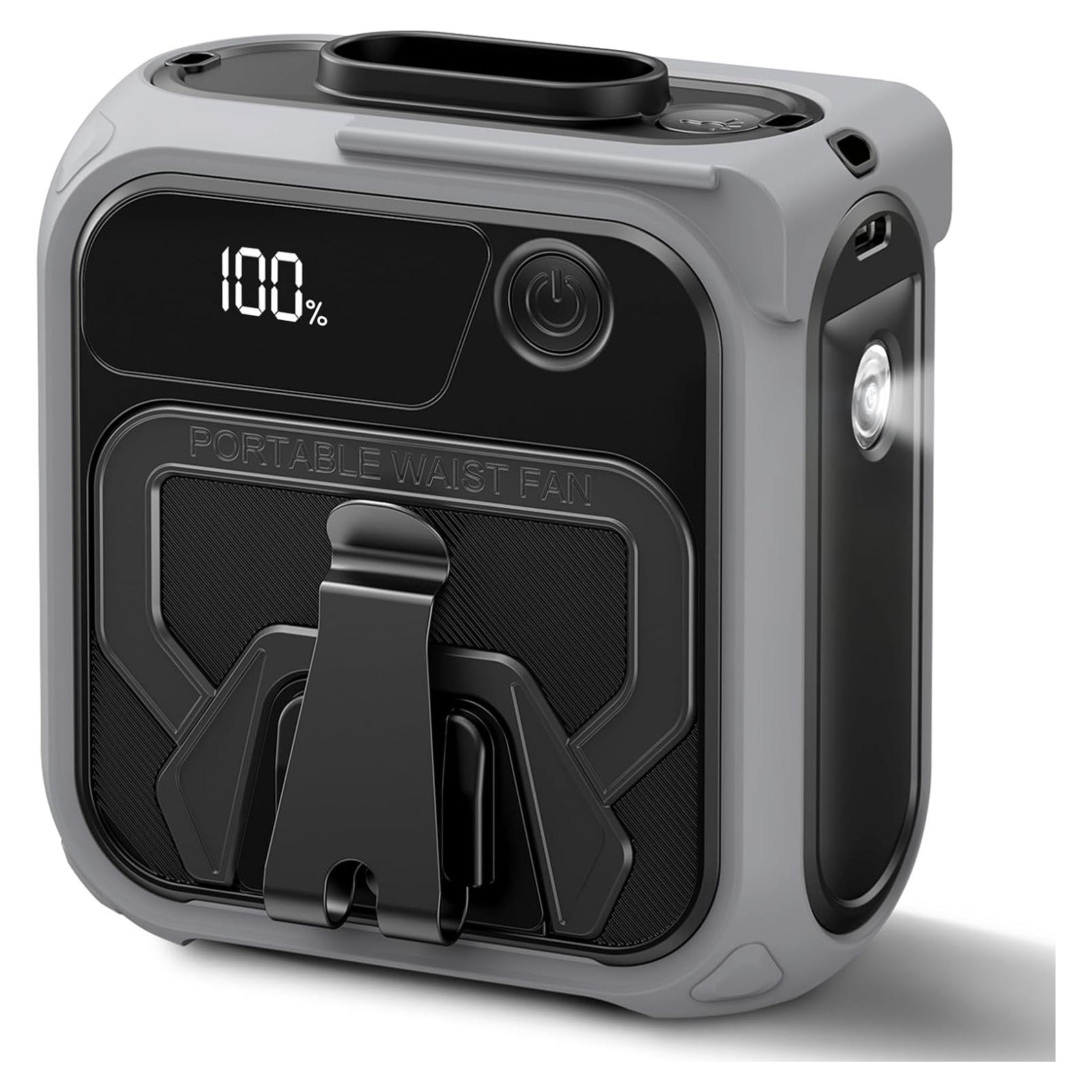 Ventilador de Cintura Portátil Joeyrras Z13 Gris 5 Velocidades 10000mAh