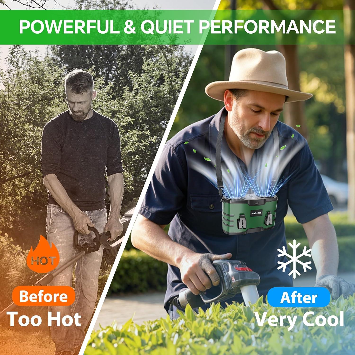 Ventilador de Cintura Portátil WAMOVAL HY-8022 20000mAh 10 Velocidades