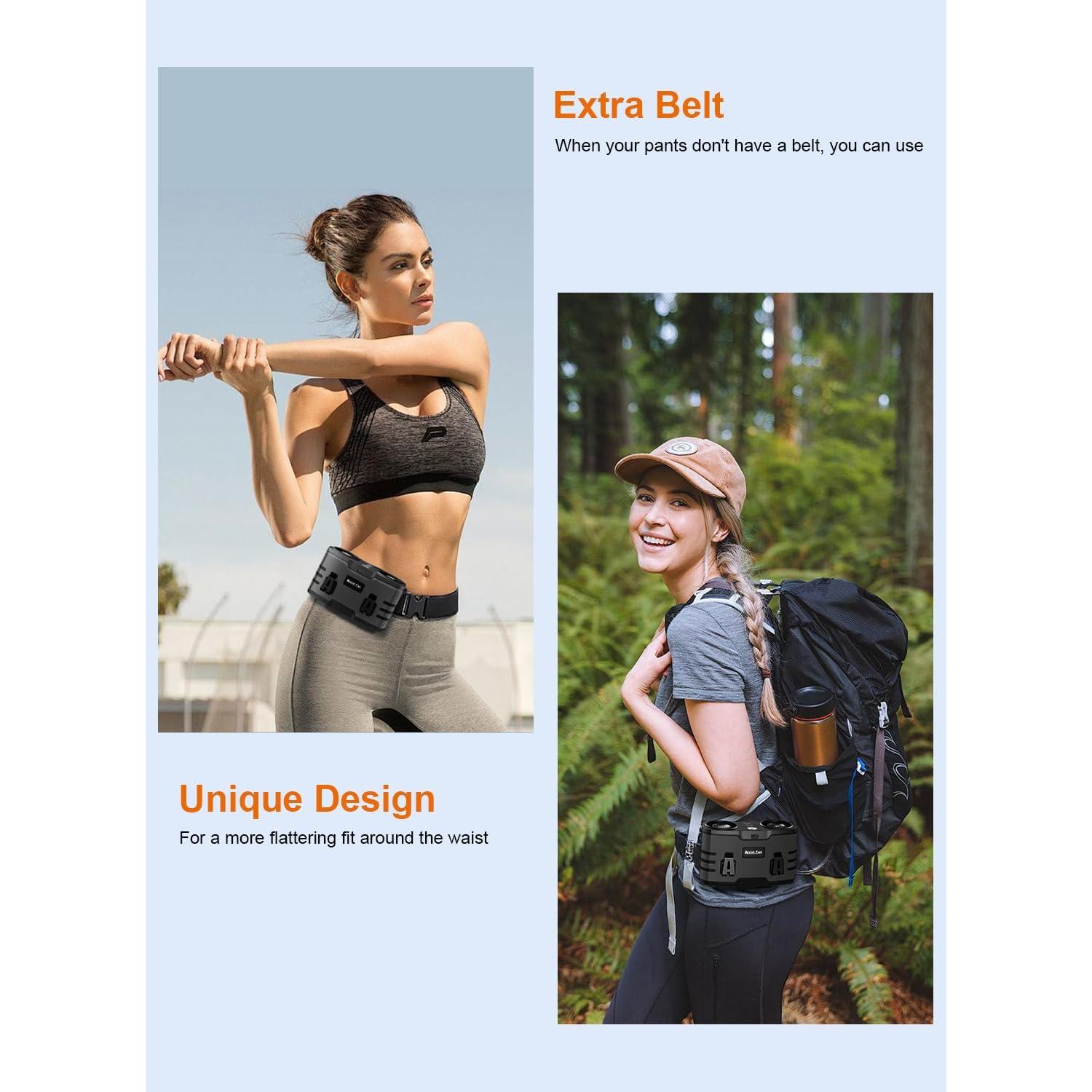 Ventilador Portátil de Cintura Auxemu 20000mAh 10 Velocidades