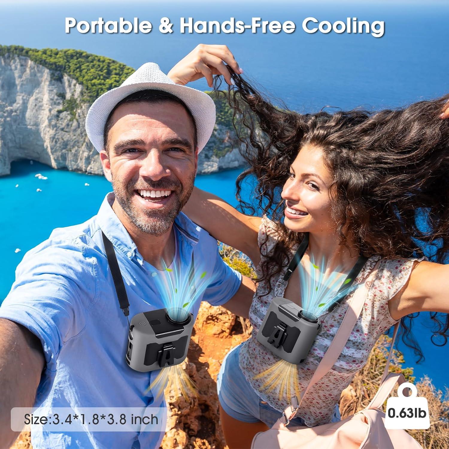 Ventilador Portátil Clip-On POPERFUN YQ-PPF-F6 Gris 5 Velocidades