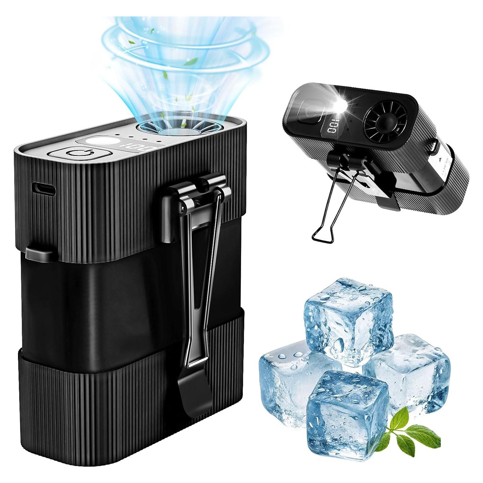 Ventilador de Cintura Portátil PAKRYS con Linterna LED 8000mAh