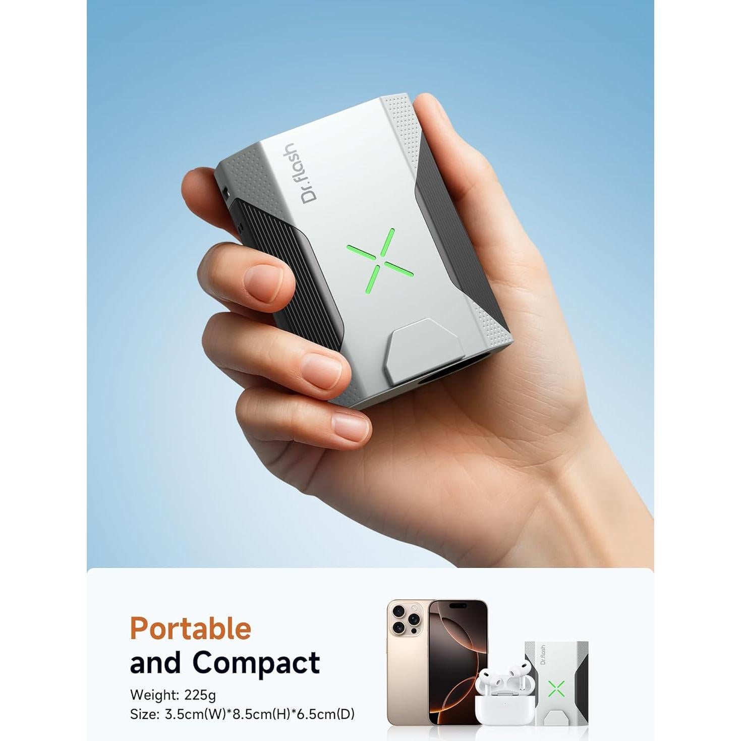 Ventilador de Cintura Portátil DRFLASH 5 Velocidades 5000mAh