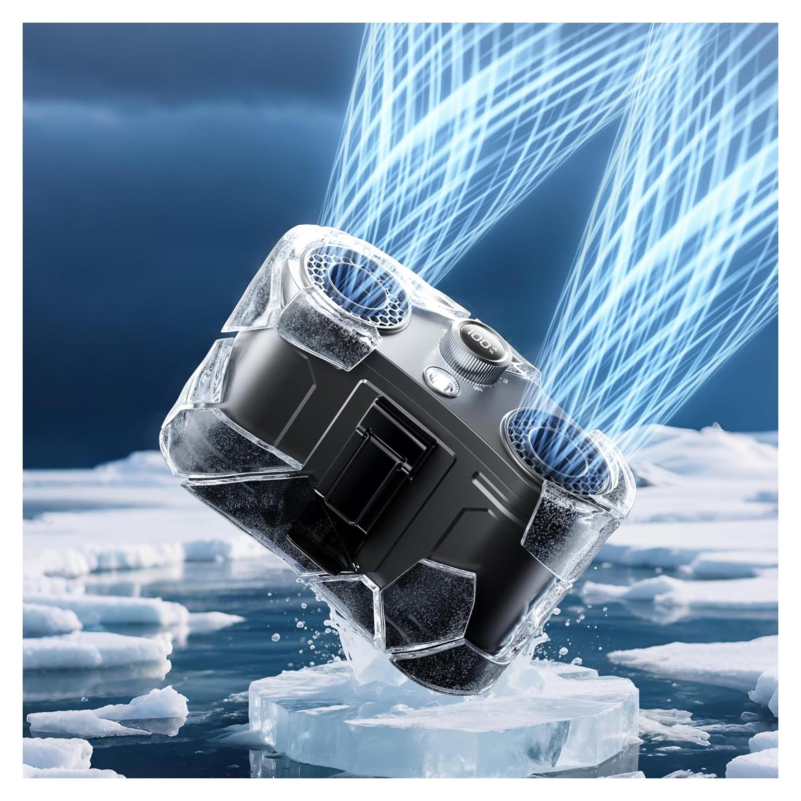 Ventilador Portátil de Cintura Runcasa 25000mAh 100 Velocidades