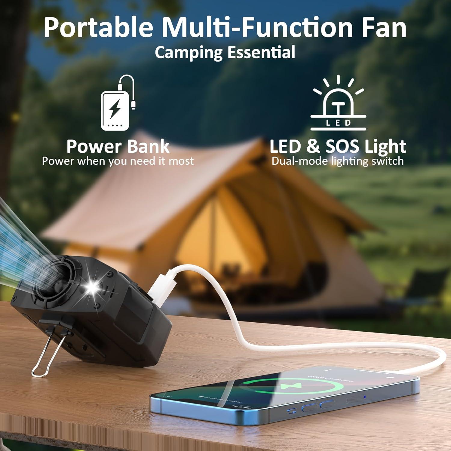 Ventilador Personal Portátil ELZO 10000mAh 5 Velocidades