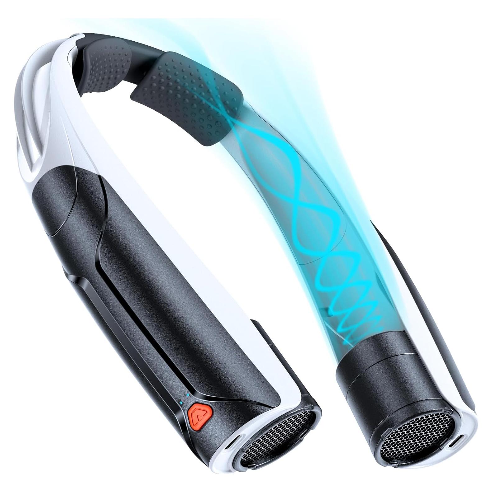 Ventilador de Cuello AaoLin Q4 Negro, Portátil 6 Velocidades 6000mAh