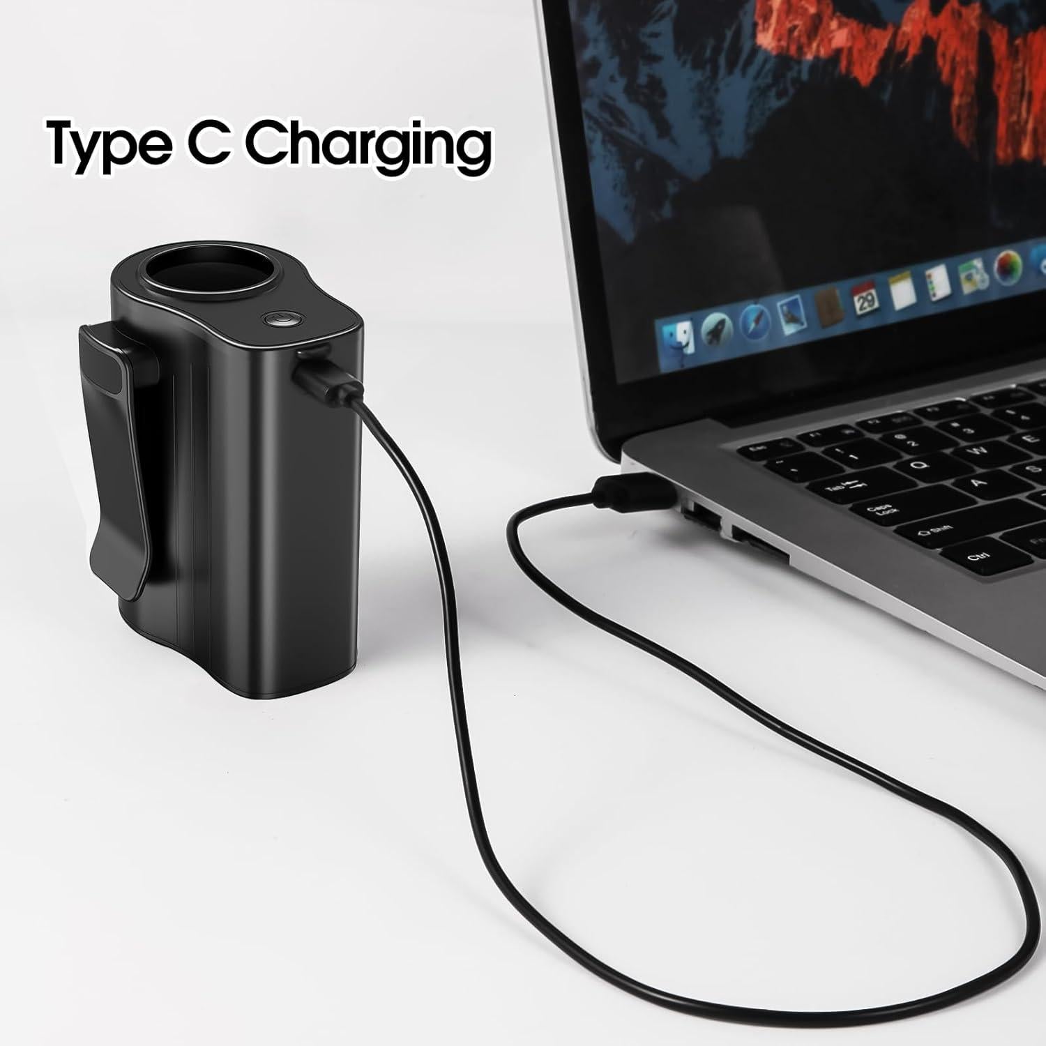 Ventilador de Cintura Portátil Peyfulo Negro 5 Velocidades