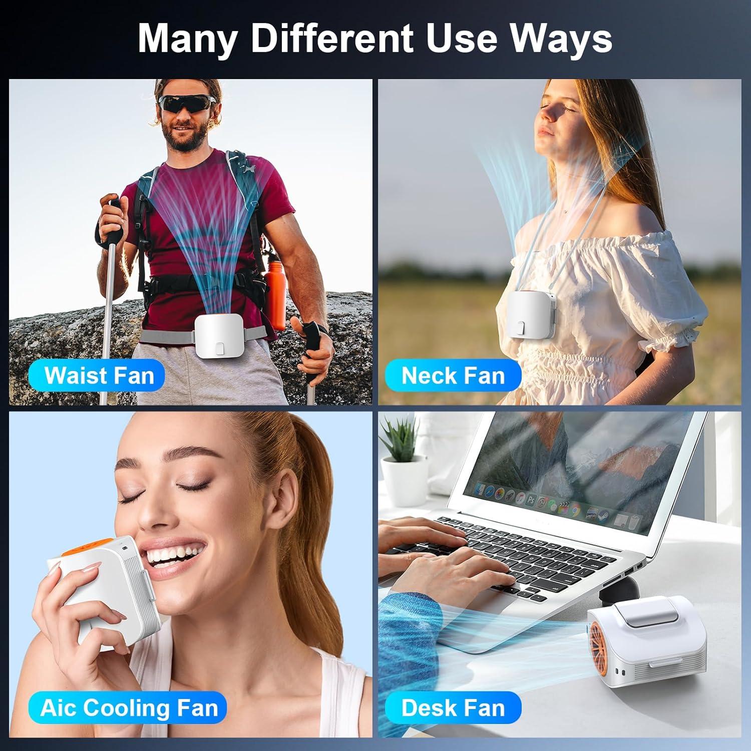 Ventilador de Cintura Portátil FUGUIFA 10000 mAh 3 Velocidades